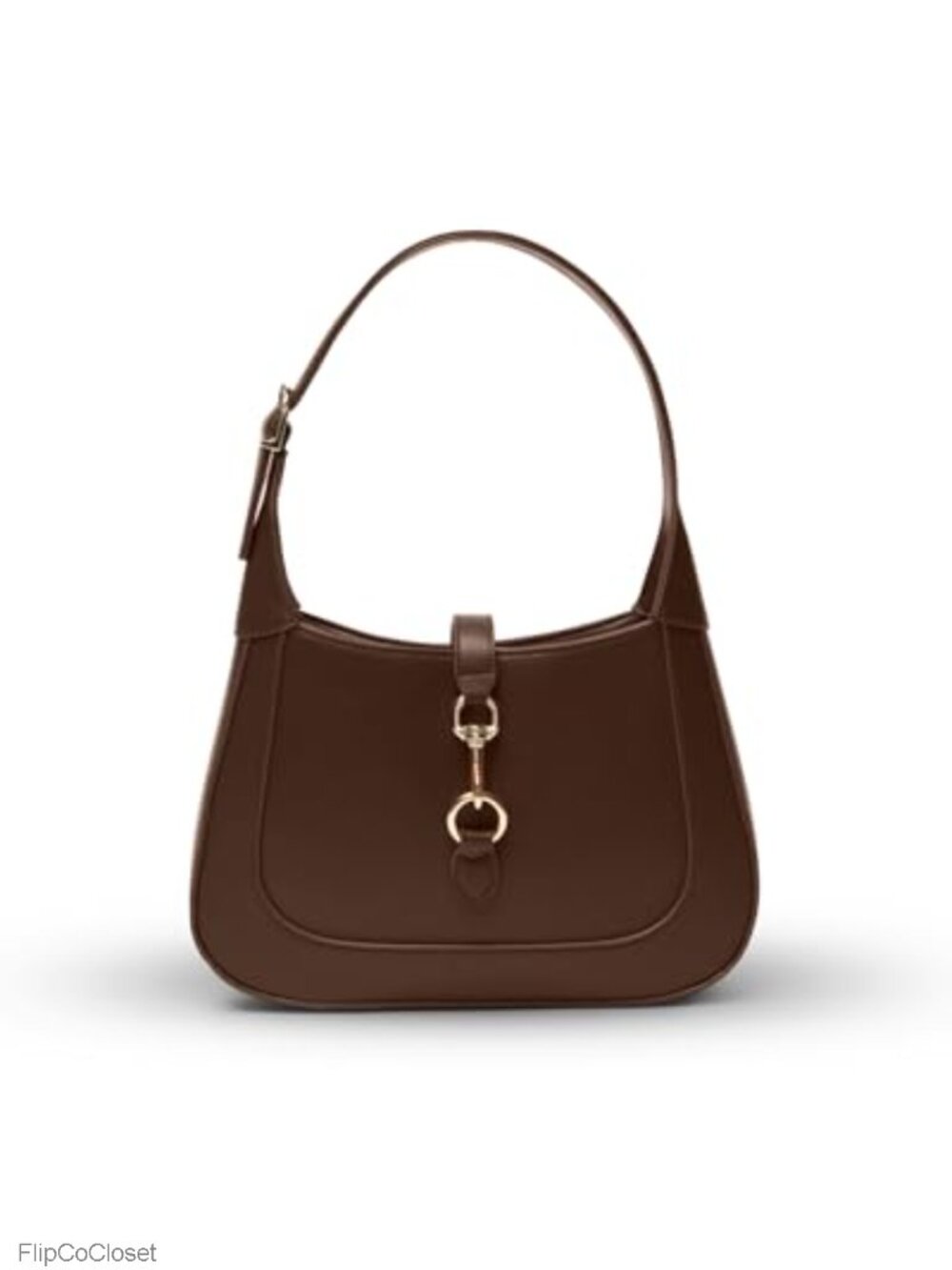 Small Trendy Hobo Shoulder Bag Faux Leather Adjustable Strap Zipper